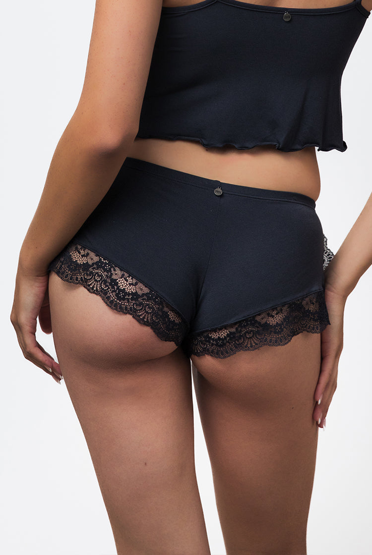 Night Spell Tia Lingerie Shorts Black