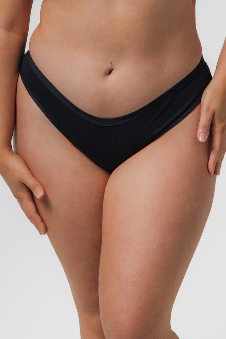 Cotton Candy Essential Mid Rise Panties Black 3 Pack