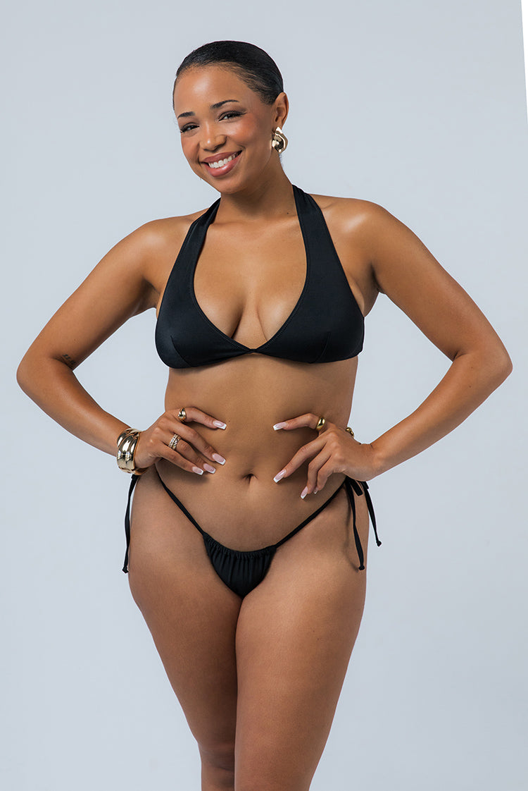 Wicked Black Sammy Thong Bikini Bottom