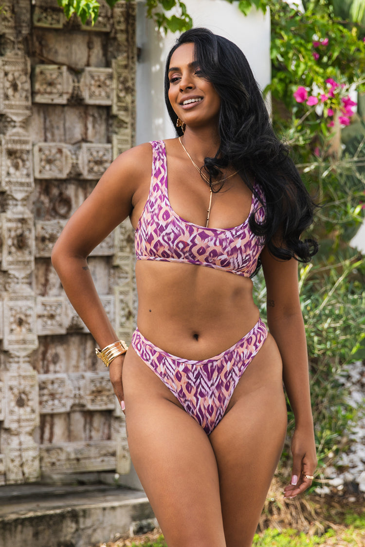 Peacock Flame Denise Crop Bikini Top