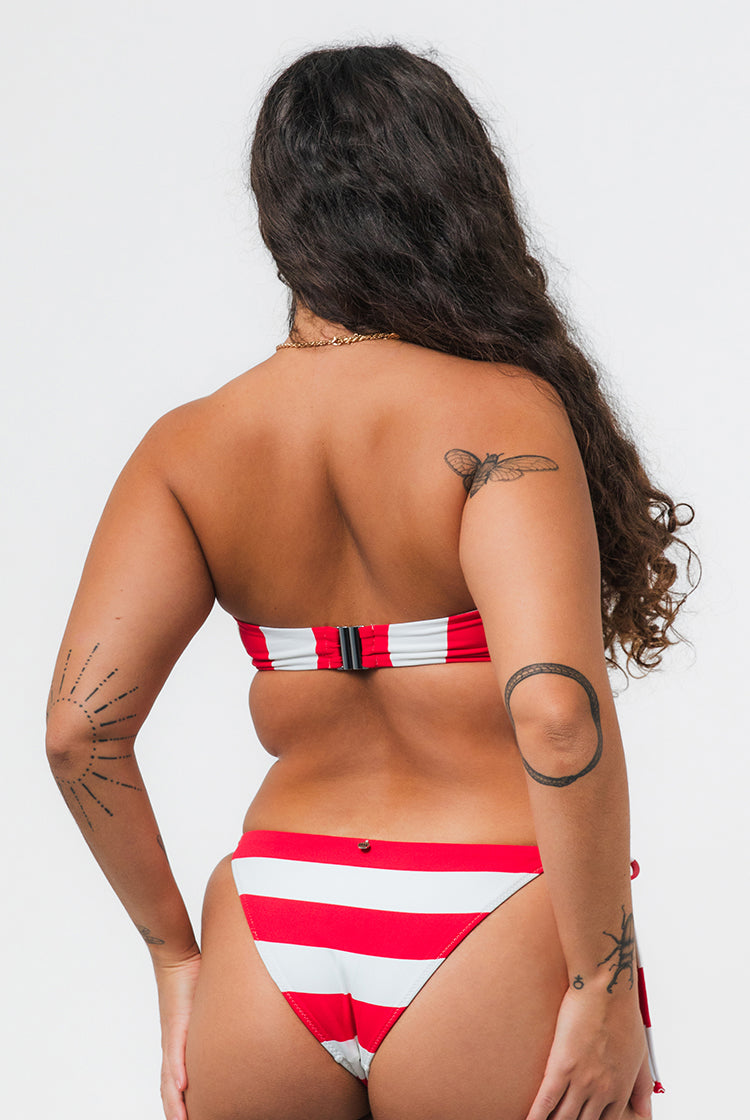 Sailor Stripe Claudia Bandeau Bikini Top