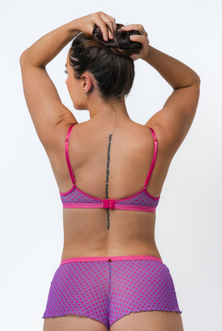 Polka Dot Dreams Shorts Fuchsia Purple