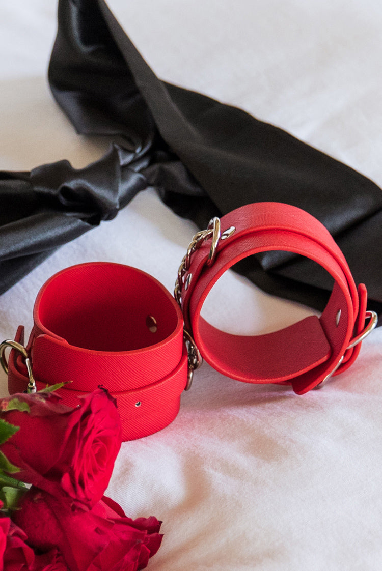 Chained Cuffs Red