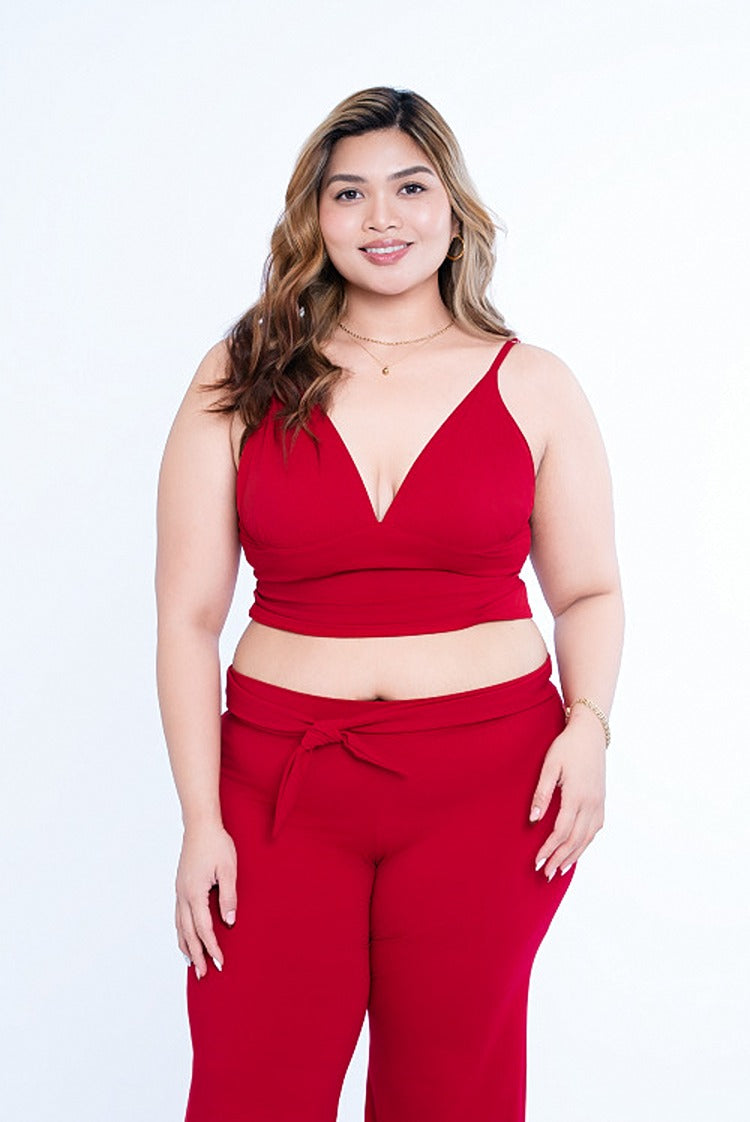 Debbie Top Deep Red