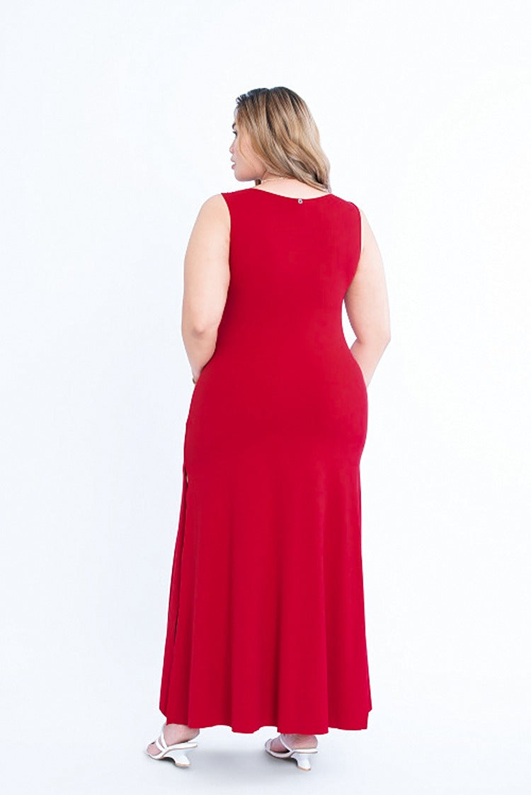 Sally Maxi Dress Deep Red