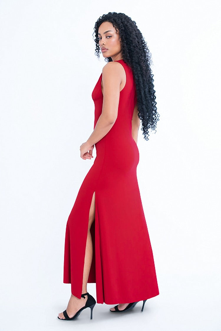 Sally Maxi Dress Deep Red