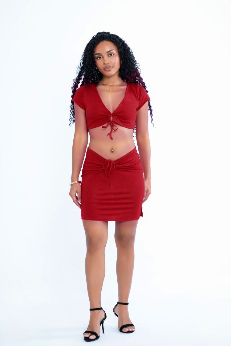 Belinda Skirt Deep Red