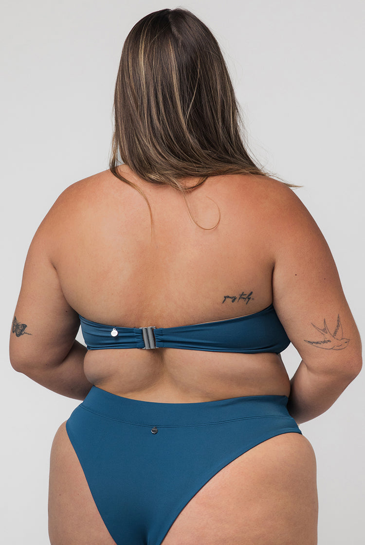 Moroccan Blue Olivia Cheeky Bikini Bottom