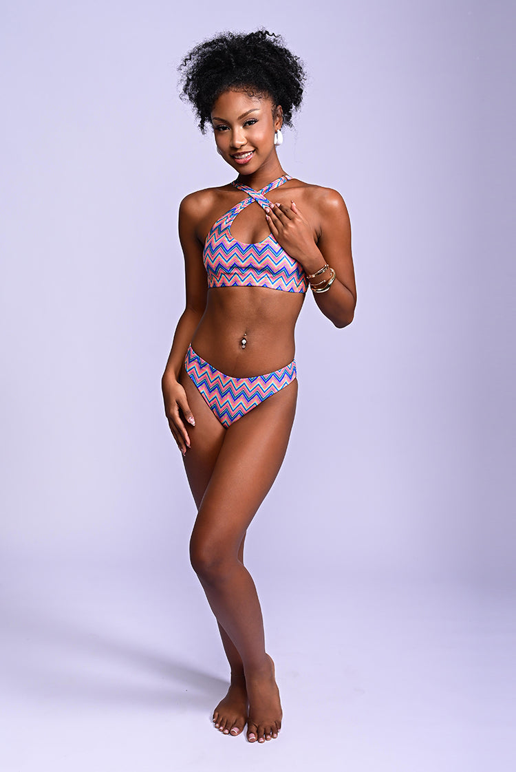 Static Pop Maggie Crop Bikini Top