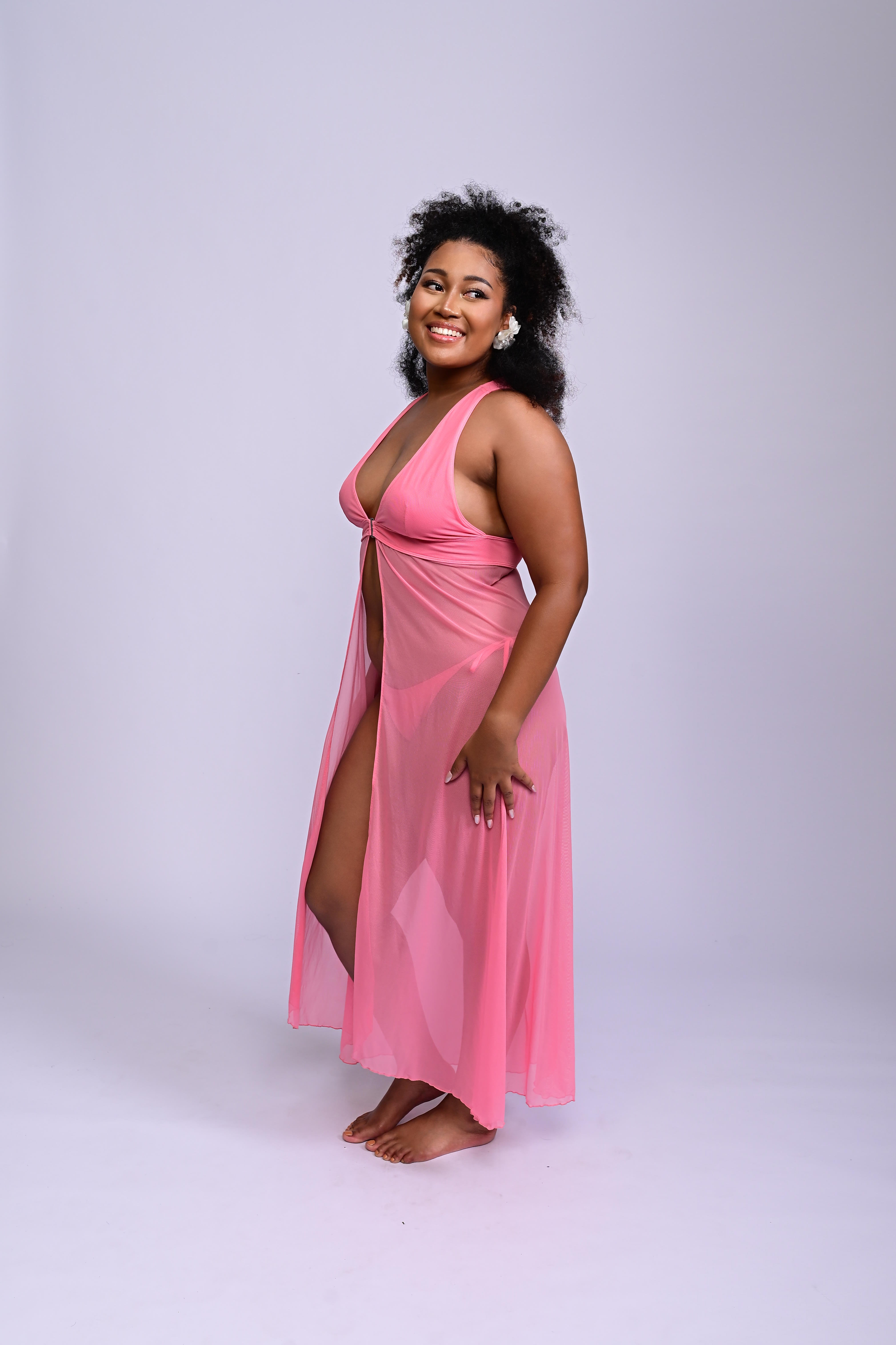Sea Breeze Dione Kaftan Pink Salt