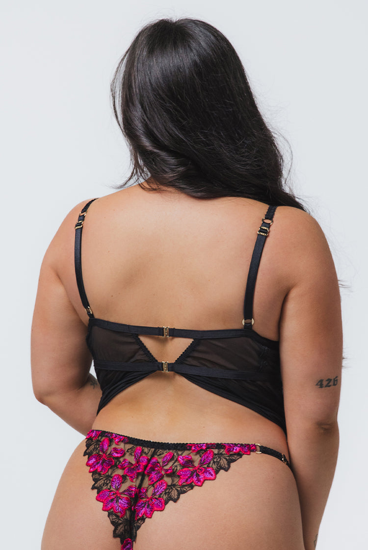 Flores Panties Black & Red