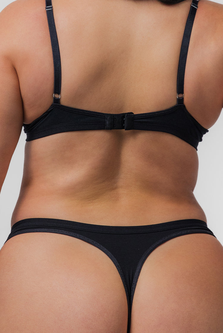 Casual Affair Theresa Thong Black