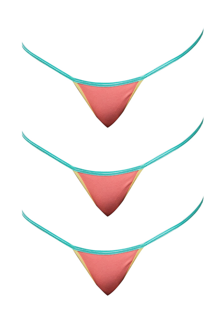 Cotton Candy Low Rise String Thong | 3 Pack – Wicked Weasel