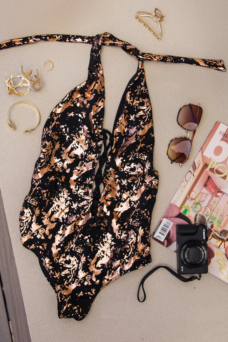 Gold Rush Rose One-Piece Swimsuit