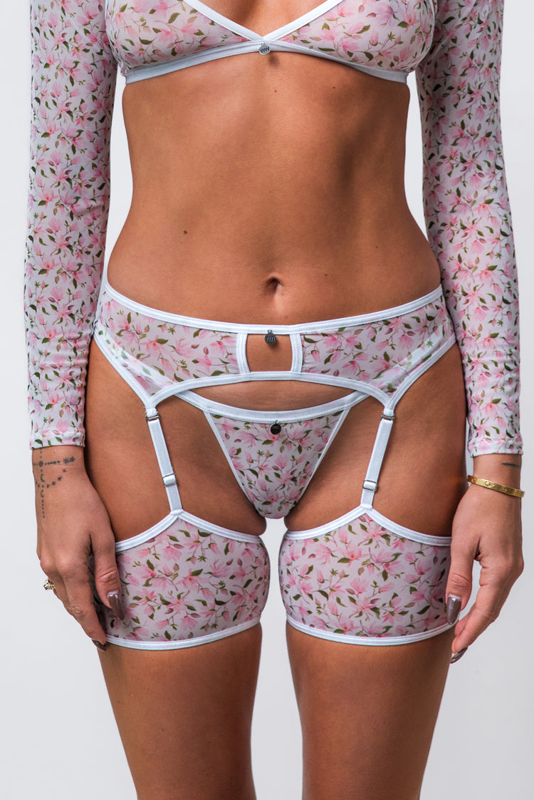 Paradise Mesh Garter Belt