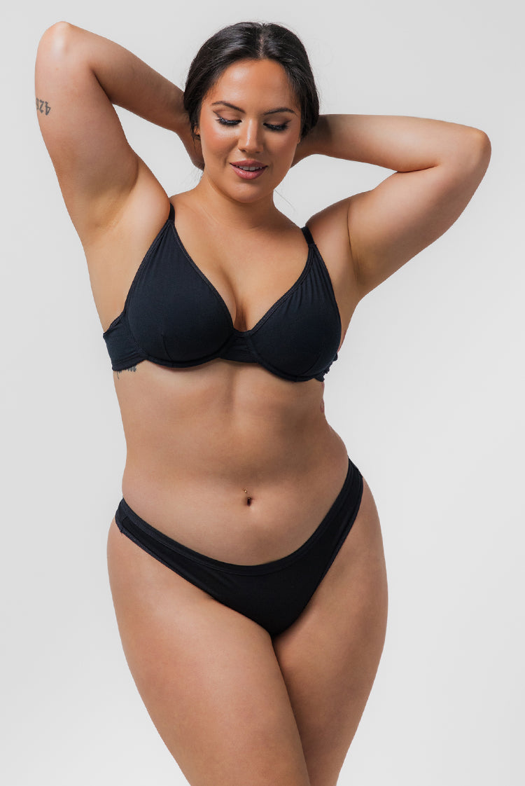 Casual Affair Theresa Thong Black