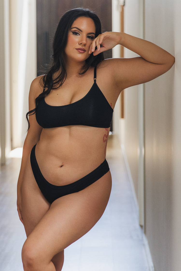 Cotton Candy Essential Mid Rise Panties Black 3 Pack