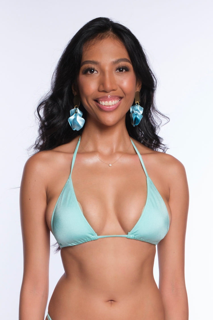 Beach Glass Shimmer Katie Triangle Bikini Top