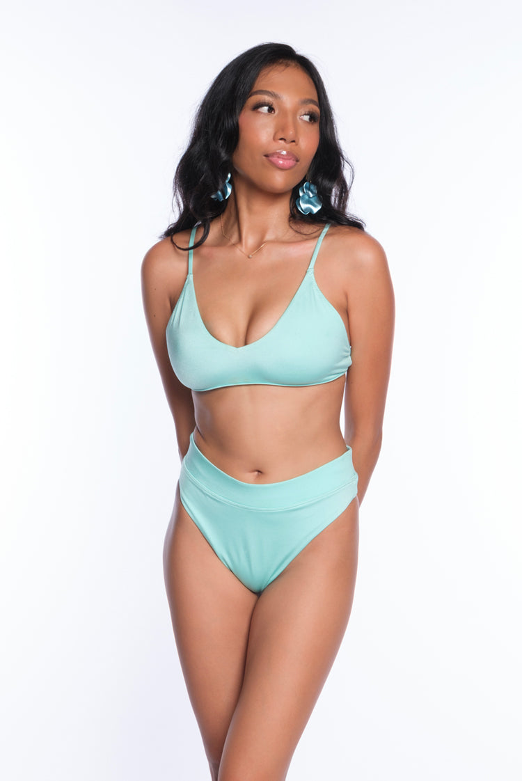 Beach Glass Shimmer Olivia Cheeky Bikini Bottom