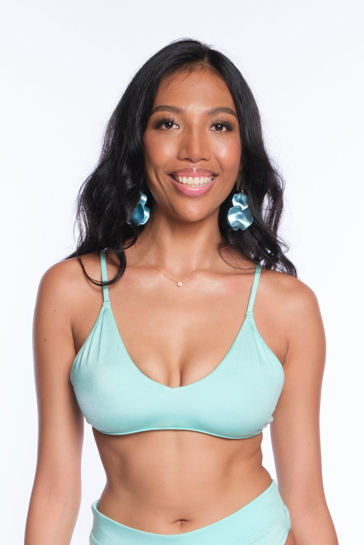 Beach Glass Shimmer Tanya Crop Bikini Top