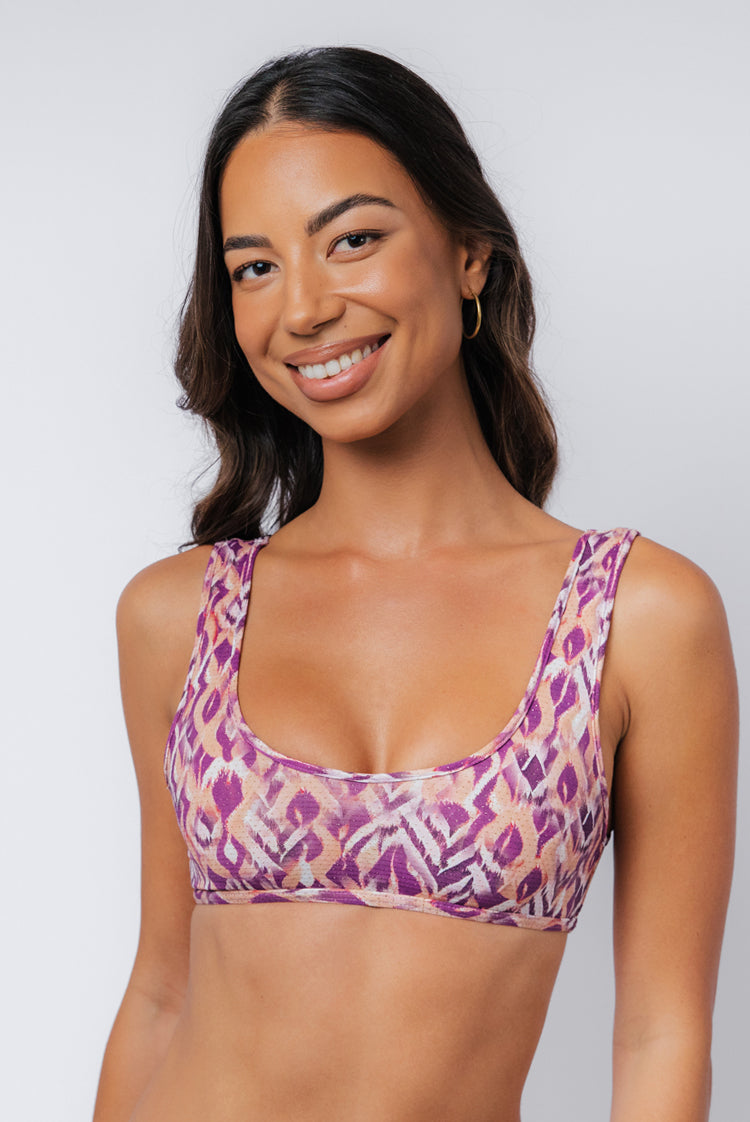Peacock Flame Denise Crop Bikini Top