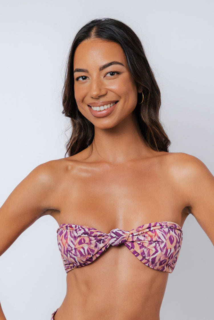 Peacock Flame Claudia Bandeau Bikini Top