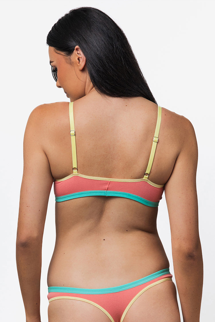 Casual Affair Grace Bralette Multi Coral