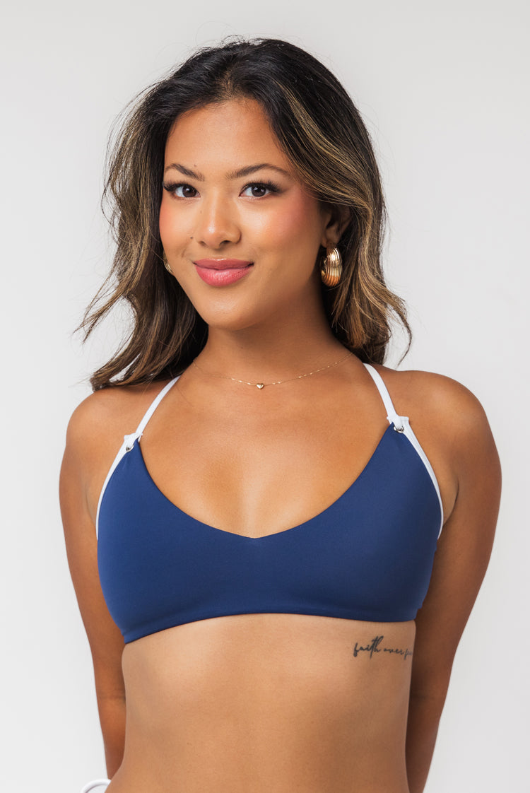 Hard Line Tanya Crop Bikini Top True Navy