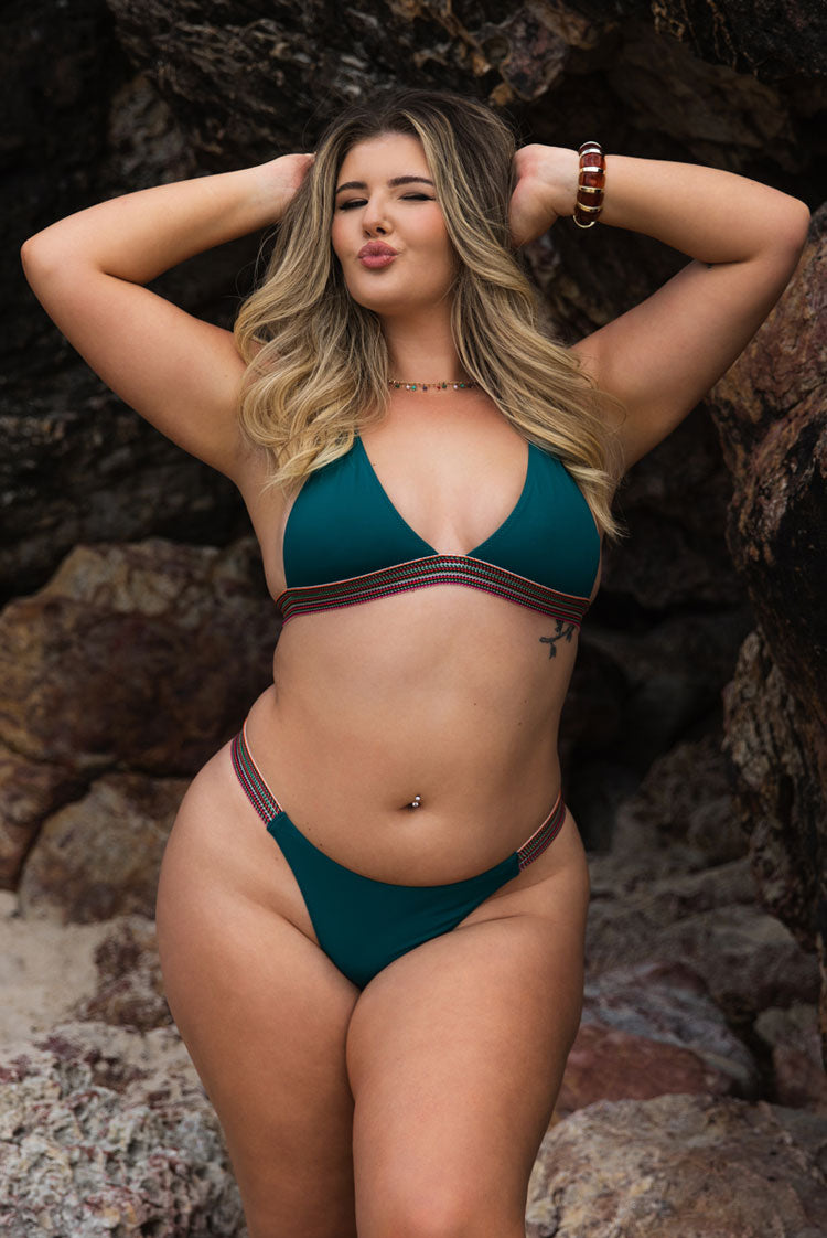 Endless Horizon Michelle Thong Bikini Bottom Jade