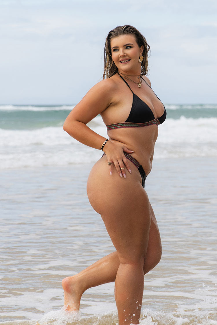 Endless Horizon Michelle Thong Bikini Bottom Black