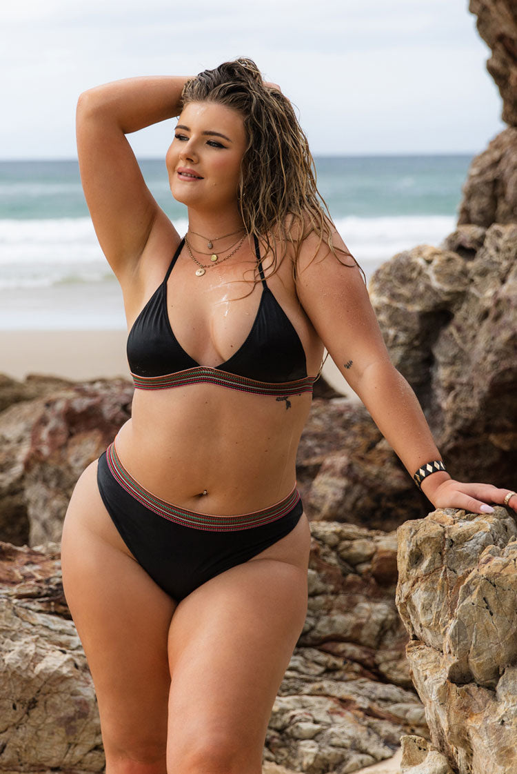Endless Horizon Olivia Cheeky Bikini Bottom Black