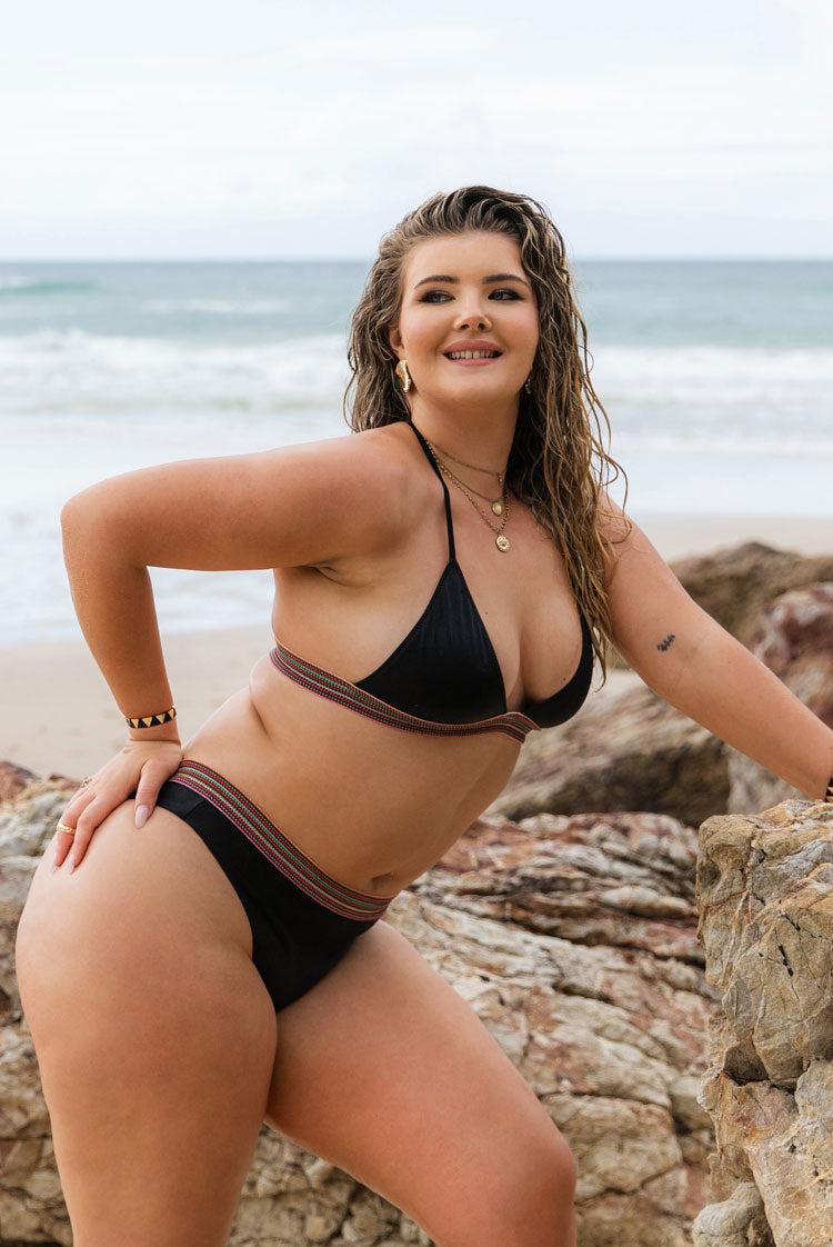 Endless Horizon Katie Triangle Bikini Top Black