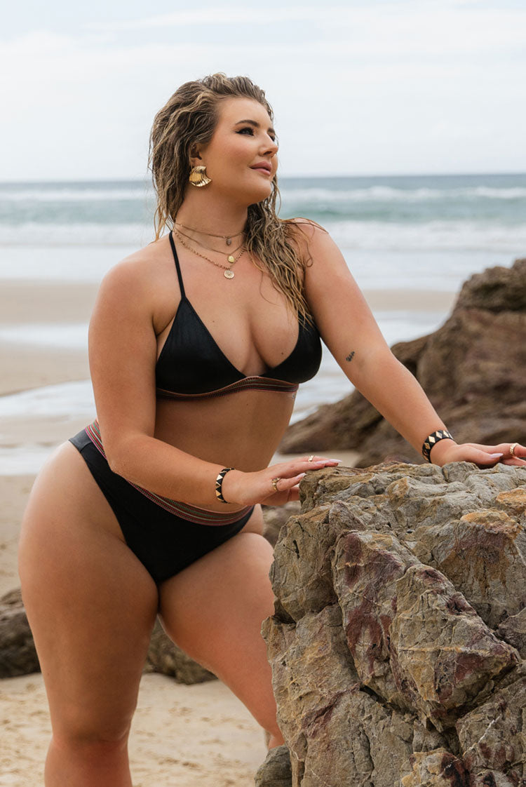 Endless Horizon Katie Triangle Bikini Top Black