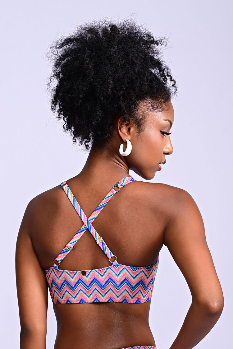 Static Pop Maggie Crop Bikini Top