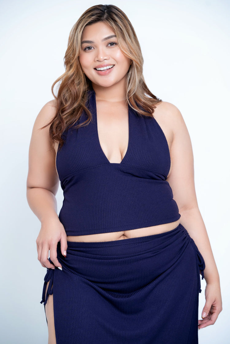 Chelsea Halter Top Navy