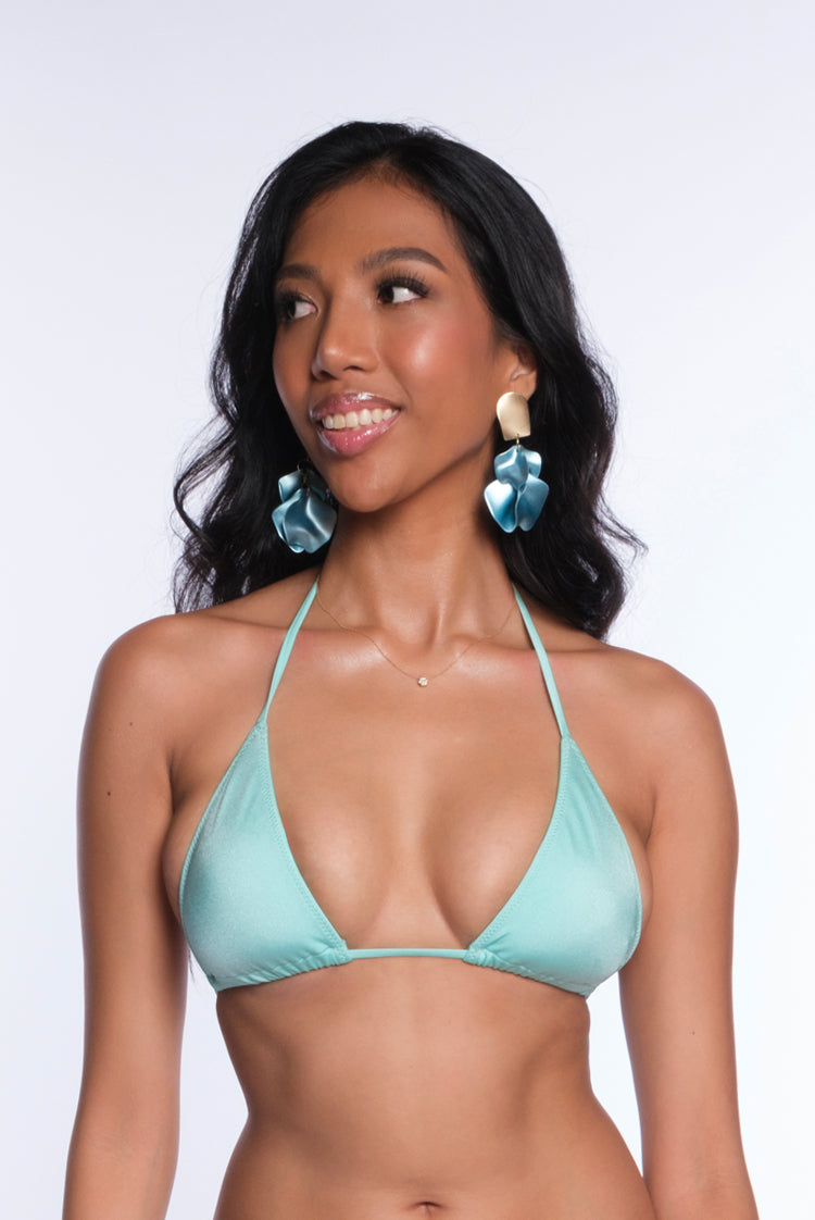 Beach Glass Shimmer Katie Triangle Bikini Top