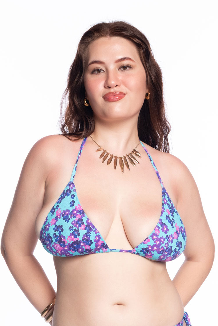 Lagoon Bloom Katie Triangle Bikini Top