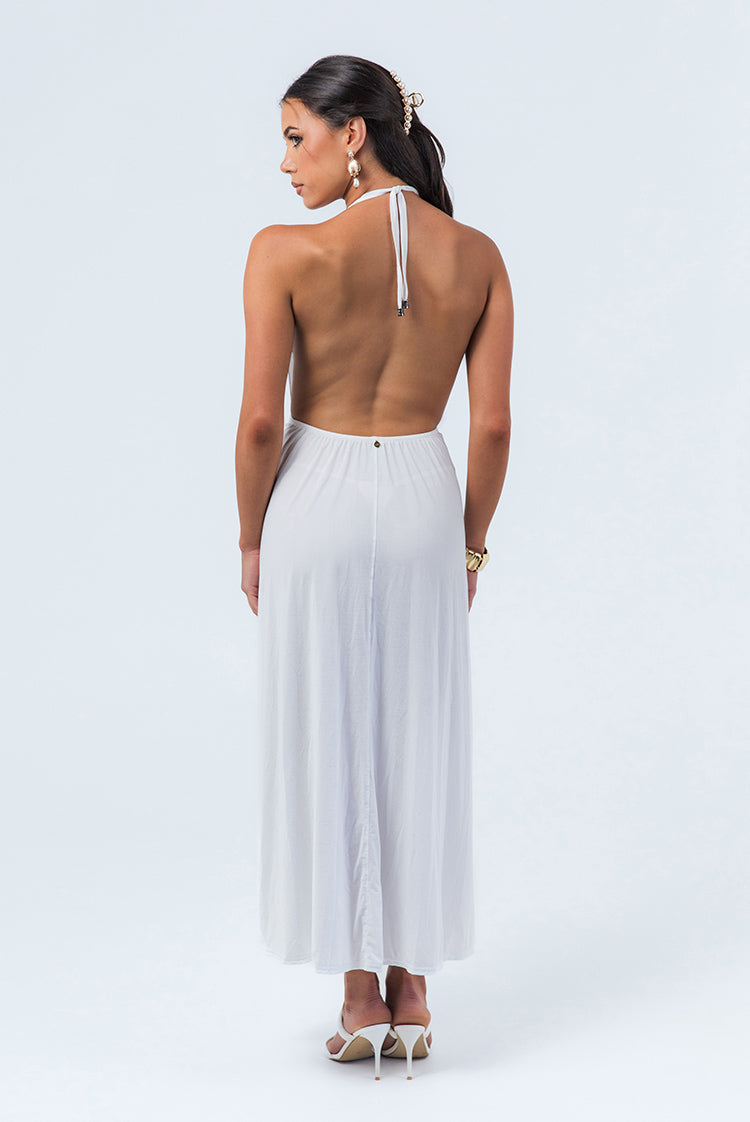 biosphere 586 maxi dress Biosphere Maxi Dress White Wicked Weasel